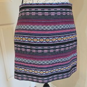 Forever 21 Multicolor Boho Striped Mini Skirt